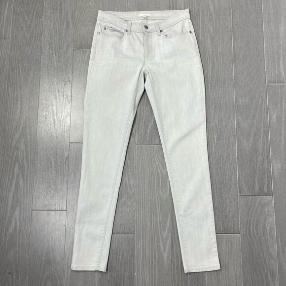EILEEN FISHER Garment Dyed Light Wash Skinny Organic Cotton Jeans R16MDN Size 6 - Picture 3 of 15